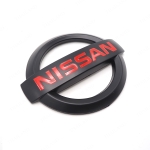 LOGO โลโก้ติดกระจังหน้า โลโก้ติดหน้ารถ โลโก้แดง "NISSAN" ของเทียม 1 ชิ้น สีดำด้าน สำหรับ Nissan Frontier NP300 D23 Pick Up 2WD 4WD ปี 2015-2022